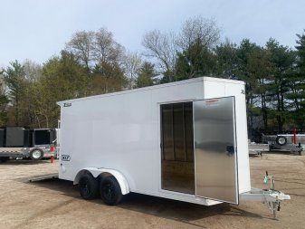 New 2025 High Country 7x16 + 18" V-Nose/ XLT Aluminum trailer / 16" OC construction / WHITE-OUT/ 7'6" interior/ 7000GVW
