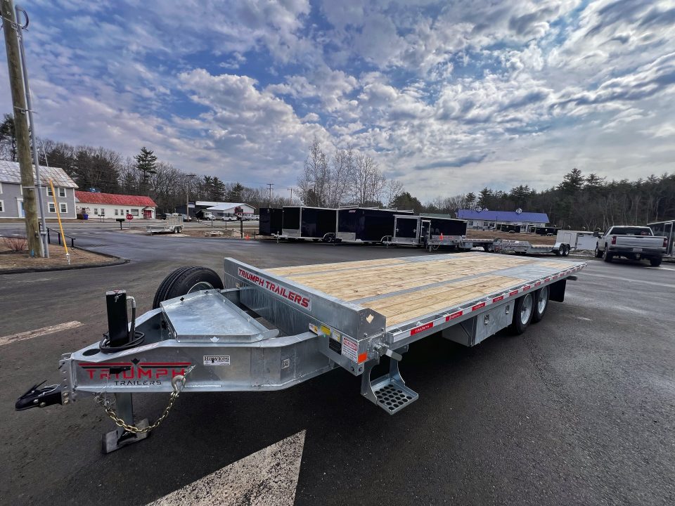New 2026 Triumph galvanized 102x24 full power tilt deckover/12'' I-Beam/ Hydro Jack/ spare tire- 16k GVW