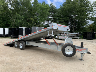 New 2026 Triumph galvanized 102x24 full power tilt deckover/10'' I-Beam/ Hydro Jack/ spare tire- 16k GVW