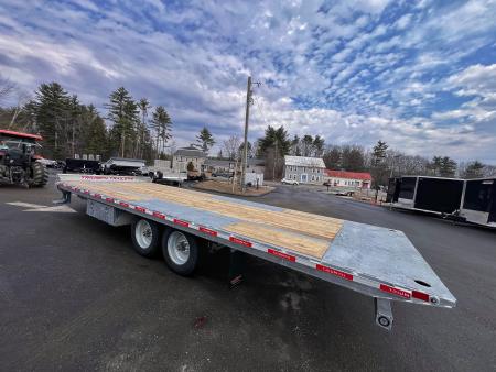 New 2026 Triumph galvanized 102x24 full power tilt deckover/12'' I-Beam/ Hydro Jack/ spare tire- 16k GVW