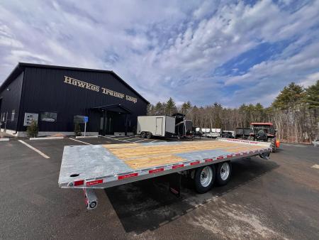 New 2026 Triumph galvanized 102x24 full power tilt deckover/12'' I-Beam/ Hydro Jack/ spare tire- 16k GVW