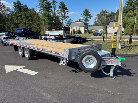 New 2026 Triumph galvanized 102x24 full power tilt deckover/10'' I-Beam/ Hydro Jacks & spare tire- 20k GVW