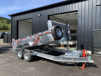 New 2026 Triumph 7x14 Dump Trailer- Galvanized/ 8  I beam/ Spreader Gate/ Tarp kit-Ramps - 14,000GVW
