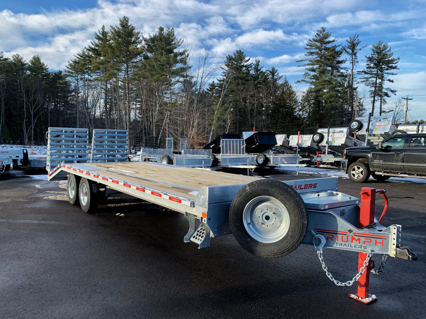New 2026 Triumph 102X25 Deckover/ Max Wedge Ramps / Galvanized/ Oil ...