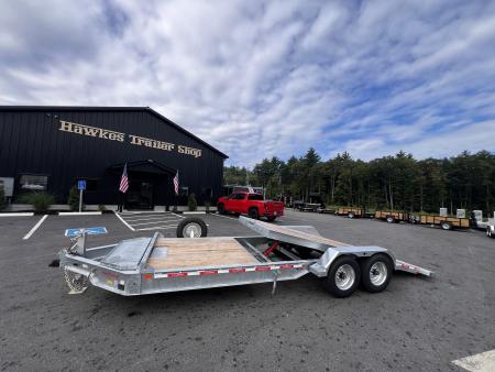 New 2027 Triumph galvanized 7x22 (16+6) Gravity Tilt w/ Stationary Deck - 16k GVW