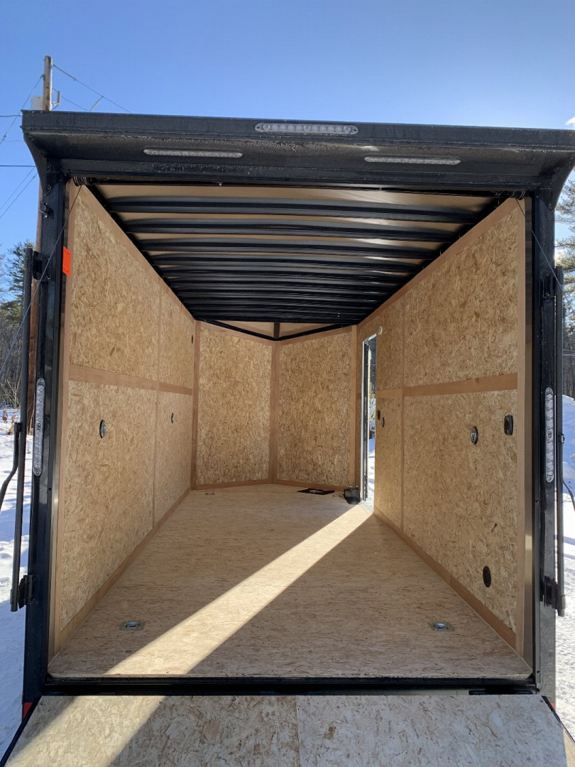 New 2025 US Cargo 7X16+ 2ft V-Nose/ Polycore /I-Beam Frame/ 7' interior/ BLACKOUT - 7000GVW