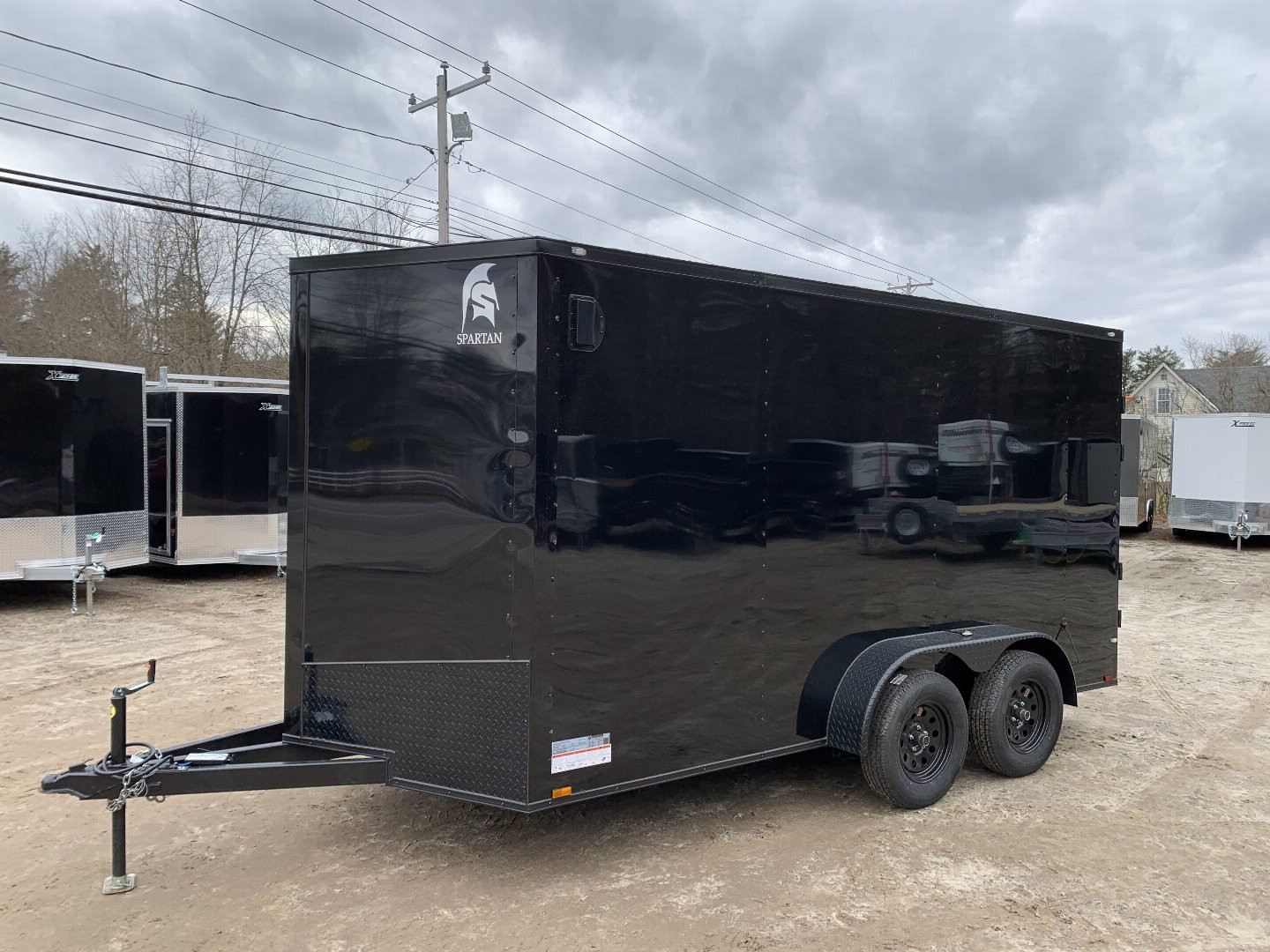 New 2025 Spartan 7X14 +2ft V-nose/Barn Door/ 7' interior height / .080 Polycore / 7000GVW
