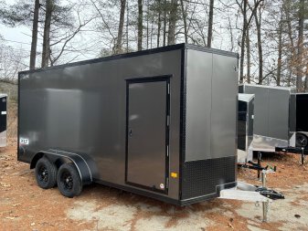 New 2025 High Country 7x16 + 18" V-Nose/ XLT Aluminum trailer / 7' interior/ BLACKOUT-7000GVW