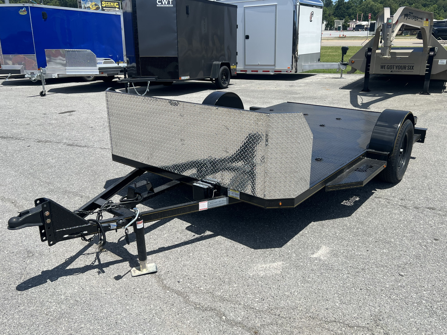 New 2025 P & T Trailers 82X12 SA MOTORCYCLE Motorcycle Trailer