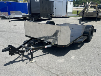 New 2025 P & T Trailers 82X12 SA MOTORCYCLE Motorcycle Trailer