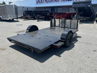 New 2025 P & T Trailers 82X12 SA MOTORCYCLE Motorcycle Trailer