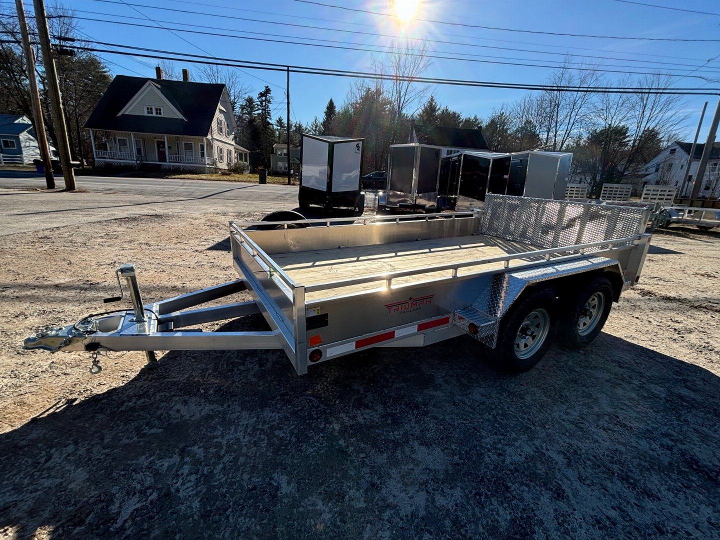 New 2025 Triumph 7X12 Aluminum-Utility Trailer/Bi-Fold Gate/14" sides/ 7000gvw