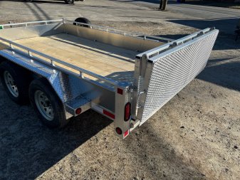 New 2025 Triumph 7X12 Aluminum-Utility Trailer/Bi-Fold Gate/14" sides/ 7000gvw