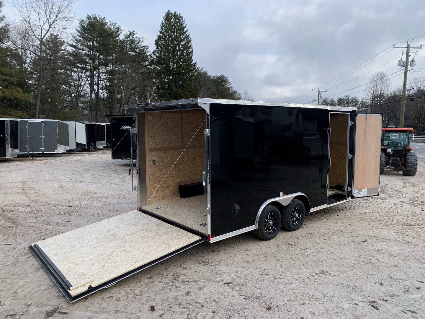 New 2025 US Cargo 8.5X16 + 3FT V nose/ 7' interior/ I-Beam frame/ Polycore/ Rear Spoiler- 7000gvw