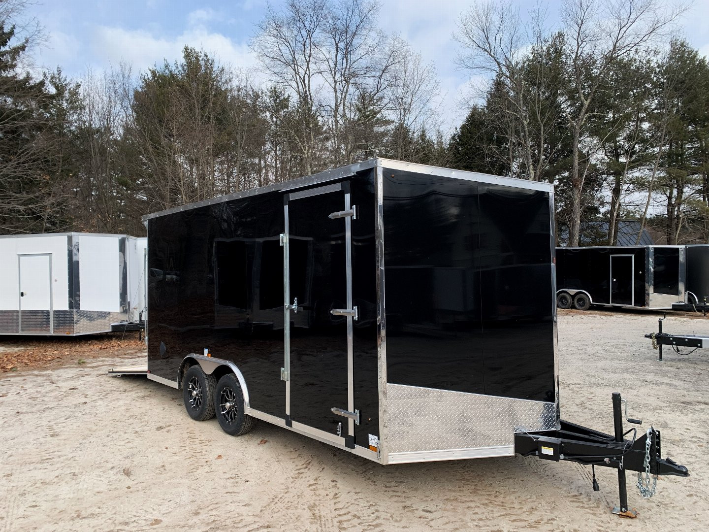 New 2025 US Cargo 8.5X16 + 3FT V nose/ 7' interior/ I-Beam frame/ Polycore/ Rear Spoiler- 7000gvw