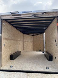 New 2025 US Cargo 8.5X16 + 3FT V nose/ 7' interior/ I-Beam frame/ Polycore/ Rear Spoiler- 7000gvw
