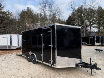 New 2025 US Cargo 8.5X16 + 3FT V nose/ 7' interior/ I-Beam frame/ Polycore/ Rear Spoiler- 7000gvw