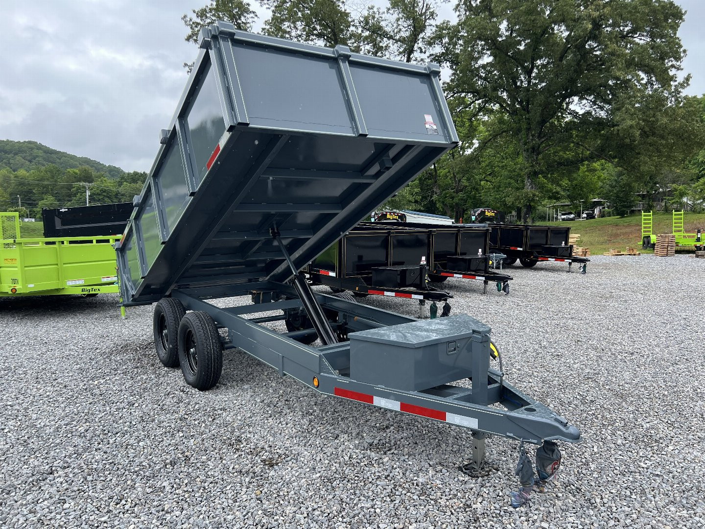 New 2025 P & T Trailers 7K 6X12 DUMP SREAD GATE 7K JACK Dump Trailer