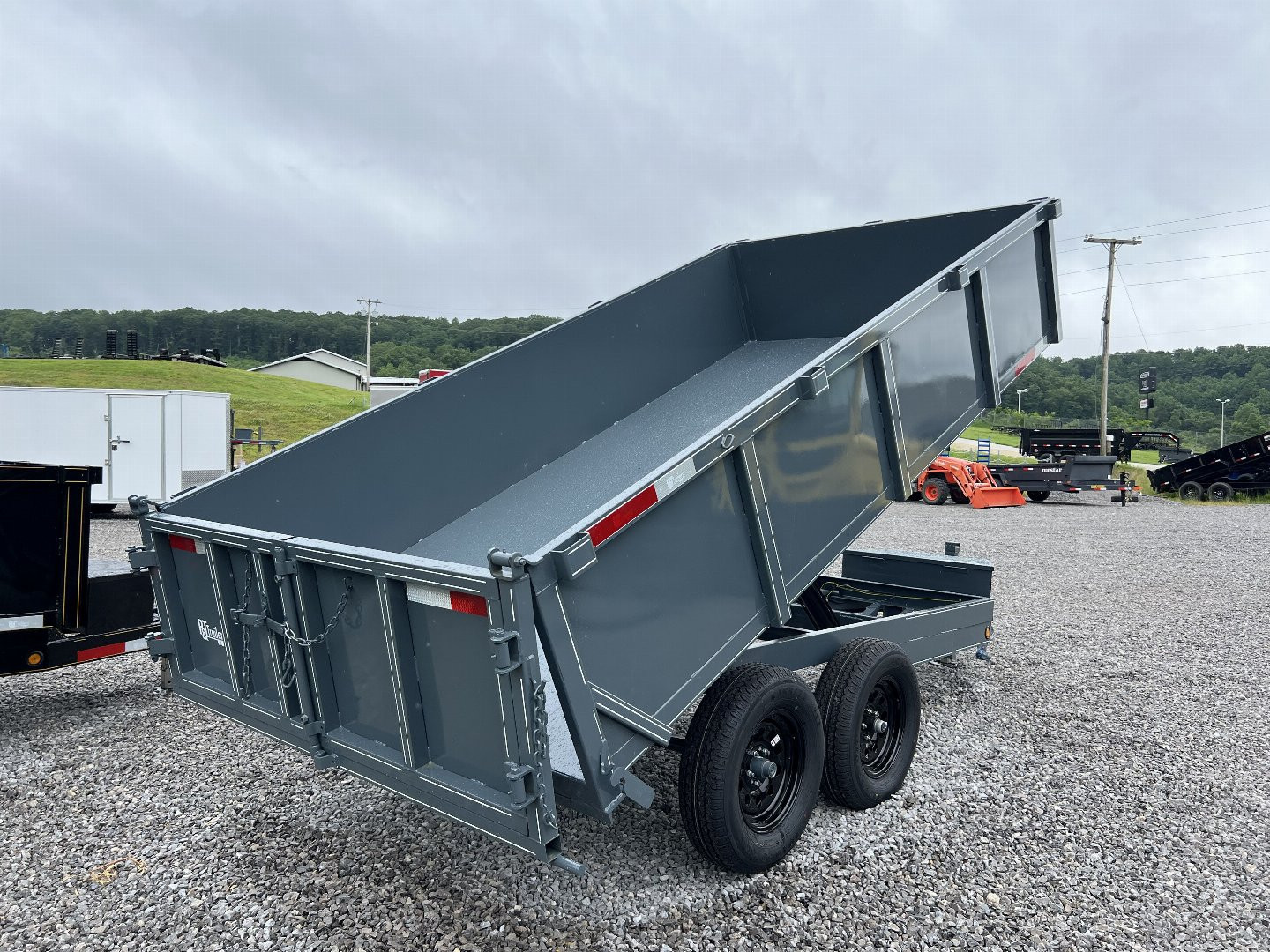 New 2025 P & T Trailers 7K 6X12 DUMP SREAD GATE 7K JACK Dump Trailer