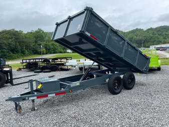 New 2025 P & T Trailers 7K 6X12 DUMP SREAD GATE 7K JACK Dump Trailer