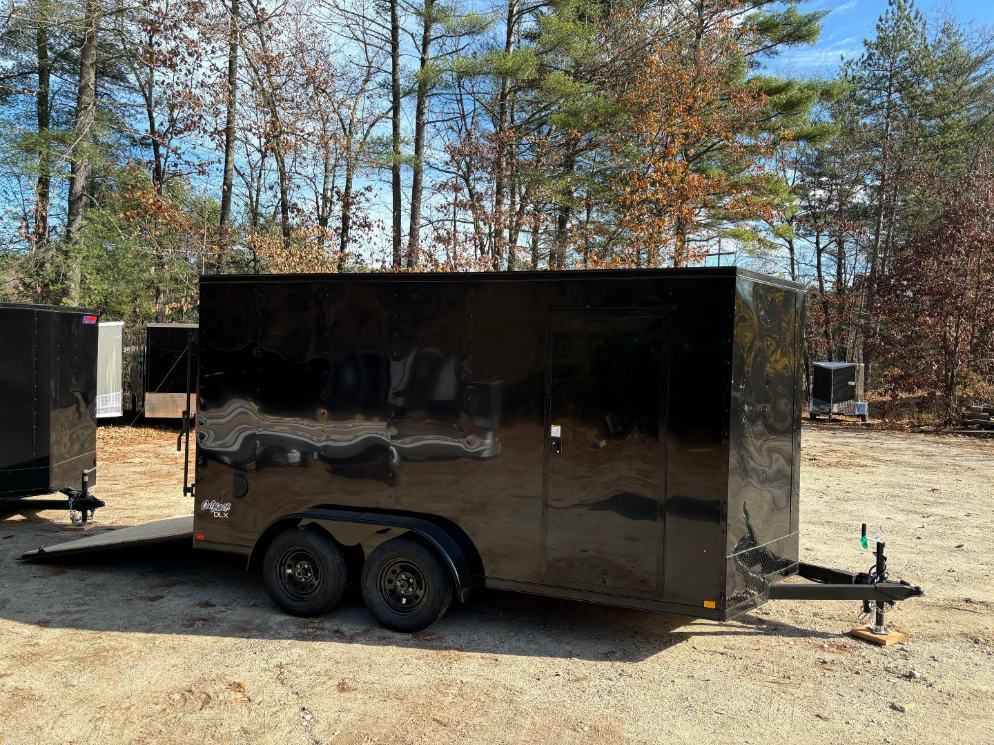 New 2025 Pace Outback DLX 7x14+2ft V Nose/ Blackout Package/ 7' Interior/ 7000gvw