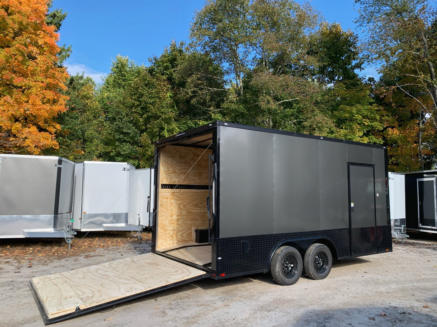 New 2025 SPARTAN 8.5X16 + 2ft V nose/ 7'6" Int Height/ E-track/ Blackout Package/ Polycore/7000gvw