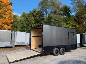 New 2025 SPARTAN 8.5X16 + 2ft V nose/ 7'6" Int Height/ E-track/ Blackout Package/ Polycore/7000gvw