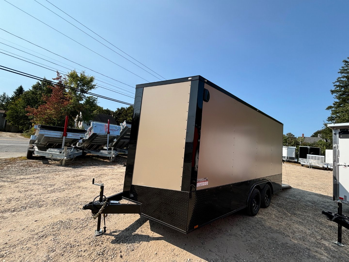 New 2025 SPARTAN 8.5X16 + 2ft V nose/ 7'6" Int Height/ E-track/ Blackout Package/ Polycore/7000gvw