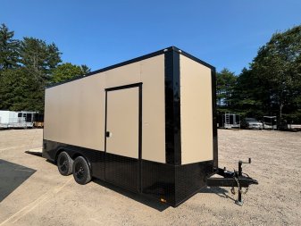 New 2025 SPARTAN 8.5X16 + 2ft V nose/ 7'6" Int Height/ E-track/ Blackout Package/ Polycore/7000gvw