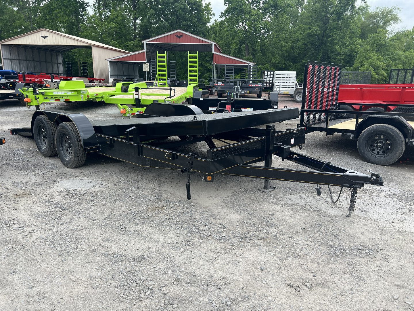 New 2025 P & T Trailers 7K 17+3 TILT CARHAULER STEEL Equipment Trailer