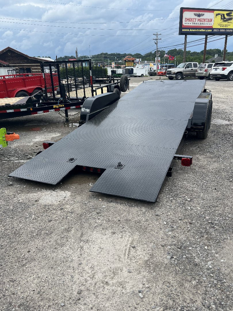 New 2025 P & T Trailers 7K 17+3 TILT CARHAULER STEEL Equipment Trailer