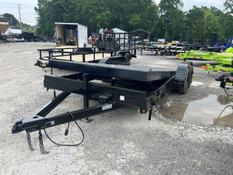 New 2025 P & T Trailers 7K 17+3 TILT CARHAULER STEEL Equipment Trailer