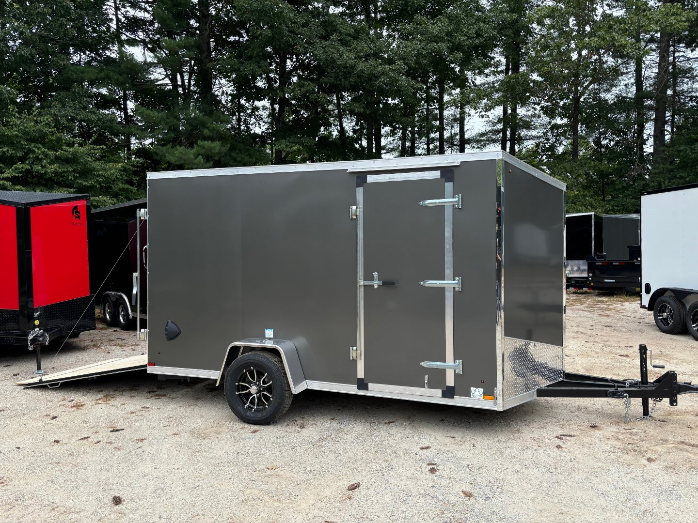 New 2025 US Cargo 6X12 + 2ft V nose/ 6'6" Interior Height/ D-rings/ Adj. Coupler / Stabilizer Jacks