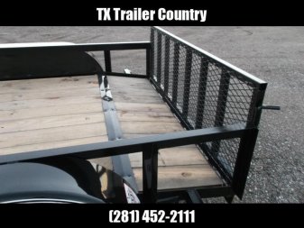 New 2025 Longhorn Trailers 77x12 Tandem Axle Utility Trailer / UTV Trailer / 2ft Dovetail / 2ft Ramp Gate / LED Lights