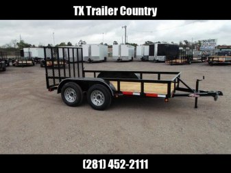 New 2025 LONGHORN TRAILERS 77x12 Tandem Utility Trailer / Heavy Duty 4ft Ramp Gate / LED Lights / Electric Brakes