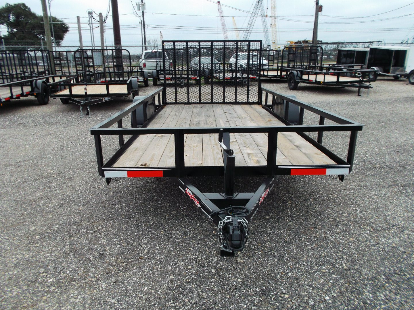 New 2025 LONGHORN TRAILERS 77x14 SA Utility Trailer / 4ft Heavy Duty Ramp Gate / LED Lights