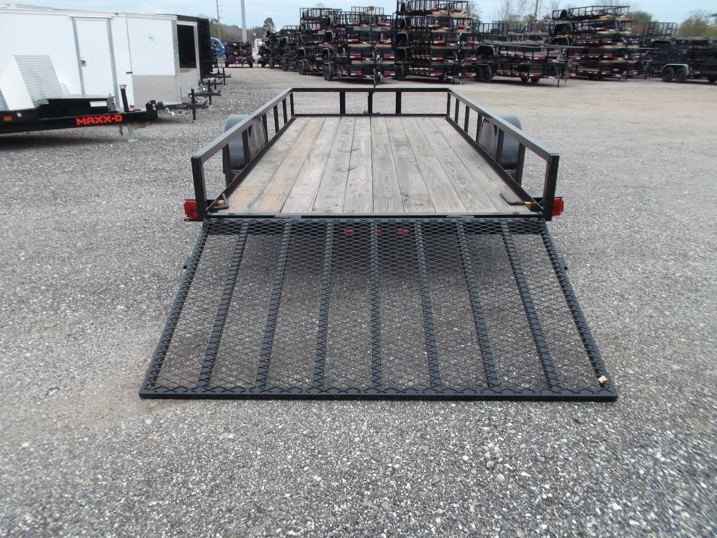 New 2025 LONGHORN TRAILERS 77x14 SA Utility Trailer / 4ft Heavy Duty Ramp Gate / LED Lights