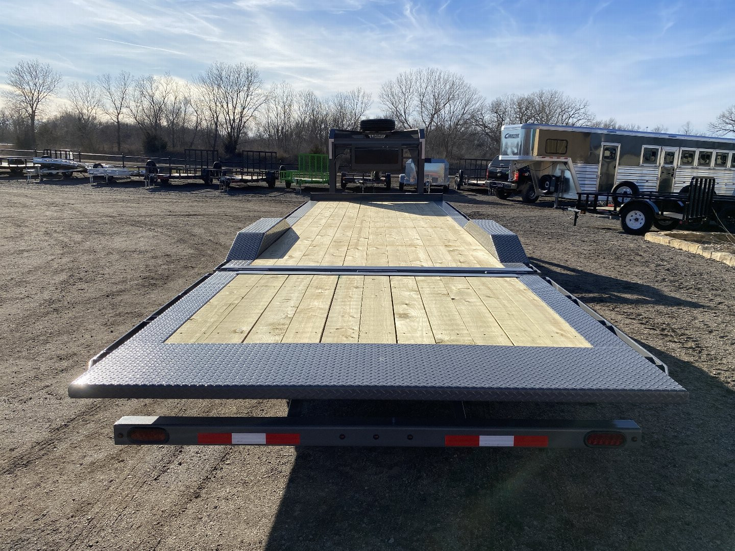 New 2024 Midsota STWB Equipment Trailer 7' Hydraulic Dovetail 26'