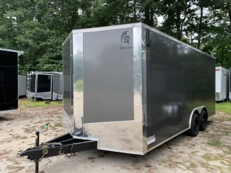 New 2024 SPARTAN 8.5X18 + 2ft V nose/ 7' Int Height/ .080 Polycore Exterior / 7000gvw