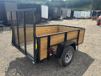 New 2025 AMO 5x8 Utility Trailer/24" Wood Sides/ramp gate/ 15'' wheels-2990 GVW