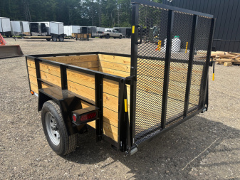 New 2025 AMO 5x8 Utility Trailer/24" Wood Sides/ramp gate/ 15'' wheels-2990 GVW