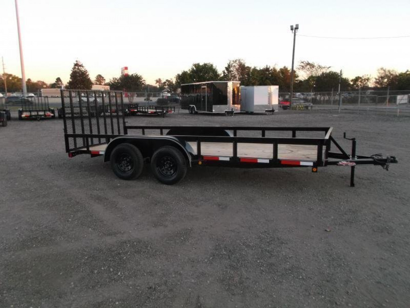 New 2025 Longhorn Trailers 83x14 Tandem Axle Utility Trailer / Lowboy Utility Trailer / 4ft Heavy Duty Ramp Gate / Electric Brakes / LED Lights