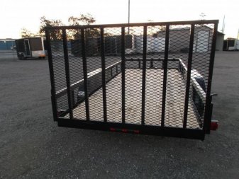 New 2025 Longhorn Trailers 83x14 Tandem Axle Utility Trailer / Lowboy Utility Trailer / 4ft Heavy Duty Ramp Gate / Electric Brakes / LED Lights