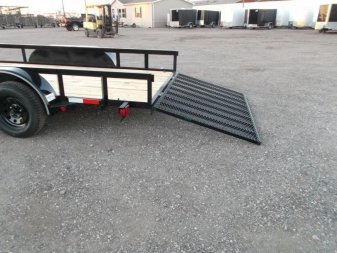 New 2025 Longhorn Trailers 83x14 Tandem Axle Utility Trailer / Lowboy Utility Trailer / 4ft Heavy Duty Ramp Gate / Electric Brakes / LED Lights