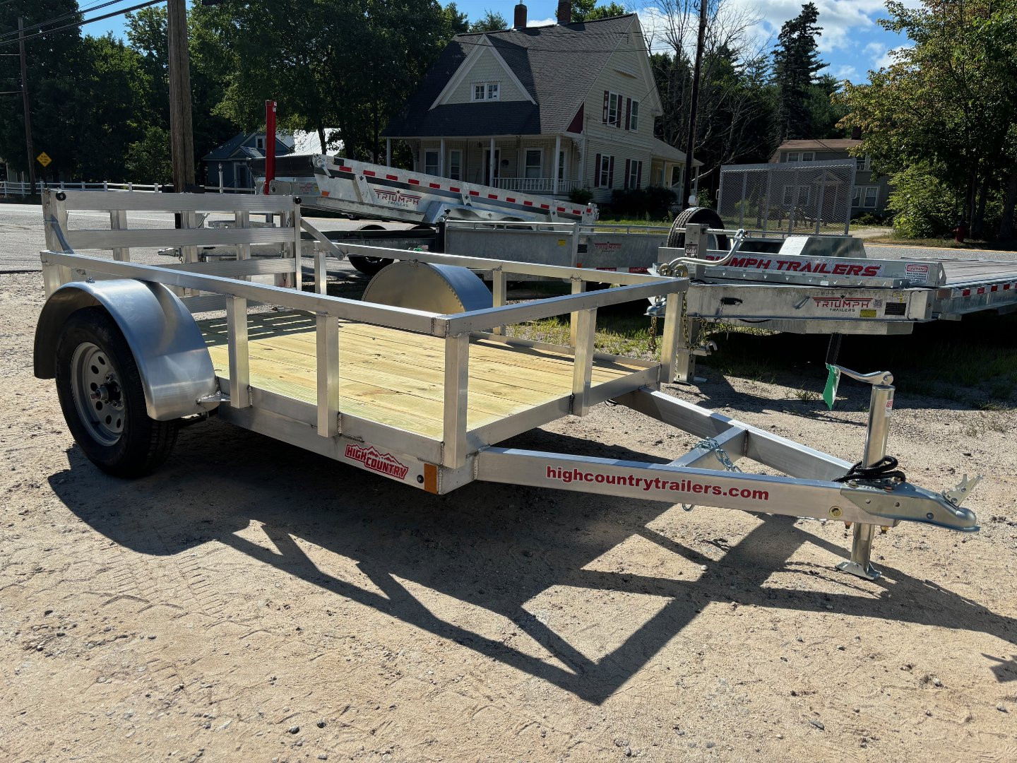 New 2024 High Country 5X8 Aluminum Utility Trailer/ BI-Fold Ramp/ 2990gvw