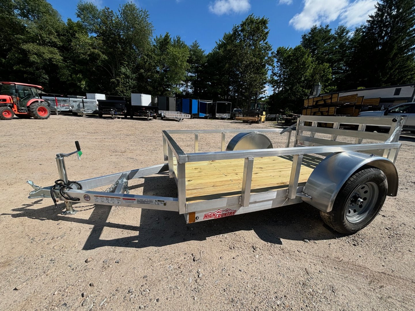 New 2024 High Country 5X8 Aluminum Utility Trailer/ BI-Fold Ramp/ 2990gvw