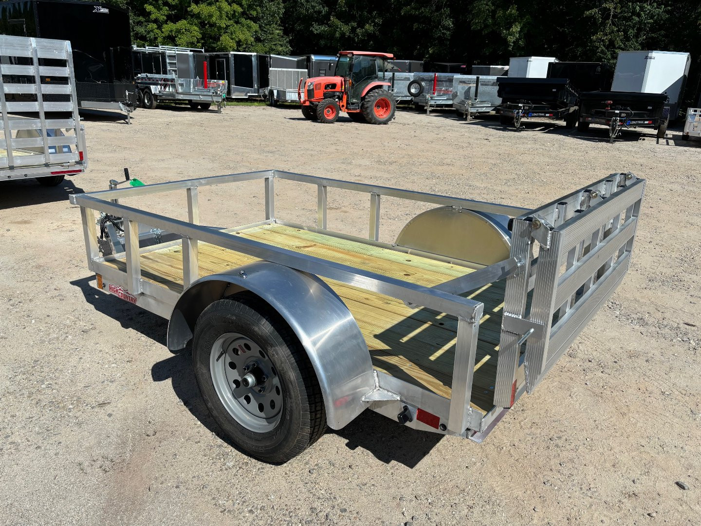 New 2024 High Country 5X8 Aluminum Utility Trailer/ BI-Fold Ramp/ 2990gvw