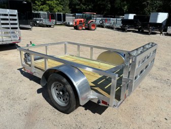New 2024 High Country 5X8 Aluminum Utility Trailer/ BI-Fold Ramp/ 2990gvw