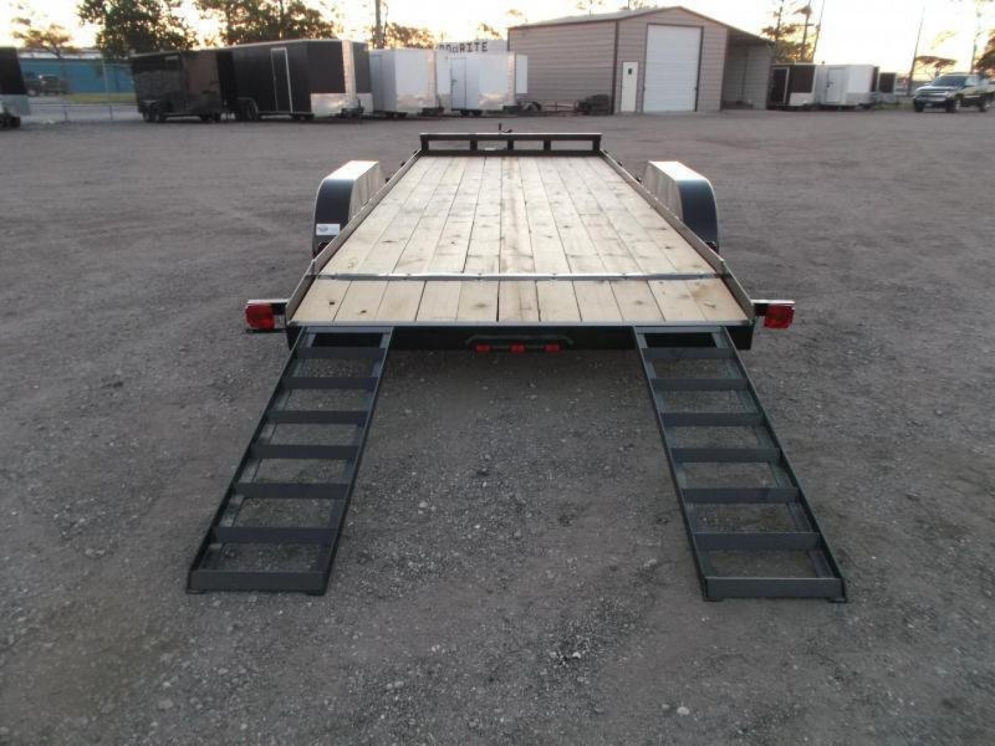 New 2025 LONGHORN TRAILERS 83x20 7K Car Hauler / Racing Trailer / 2ft Dovetail / 5ft Stow Away Ramps / Brakes / LED Lights