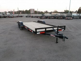 New 2025 LONGHORN TRAILERS 83x20 7K Car Hauler / Racing Trailer / 2ft Dovetail / 5ft Stow Away Ramps / Brakes / LED Lights